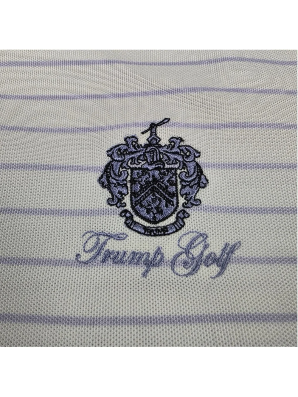 Greg Norman TRUMP NATIONAL DORAL Gray Striped Golf Polo Shirt Mens XL - Picture 4 of 8